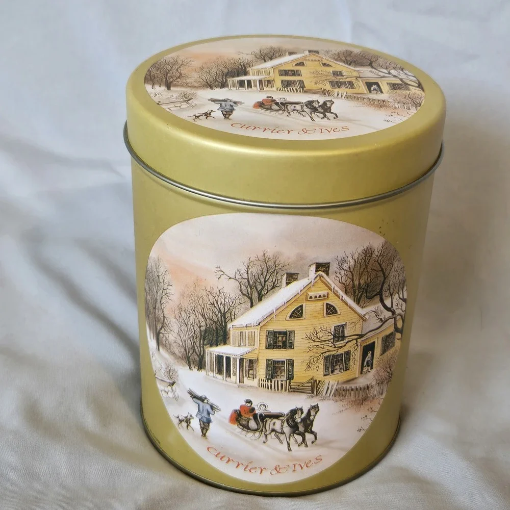 Currier & Ives three canisters